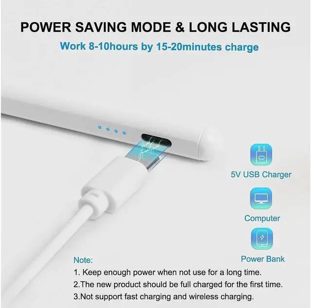 Alt view image 3 of 7 - WERLEO Stylus Pen for iPad 2018-2025, 15 Mins Fast Charge for Apple Pencil with Palm Rejection, Compatible with iPad 11/10/9/8/7/6, Pro M4/ Pro12.9" (6/5/4/3 )/ 11", Air M3/M2/5/4/3, Mini A17 Pro/6/5