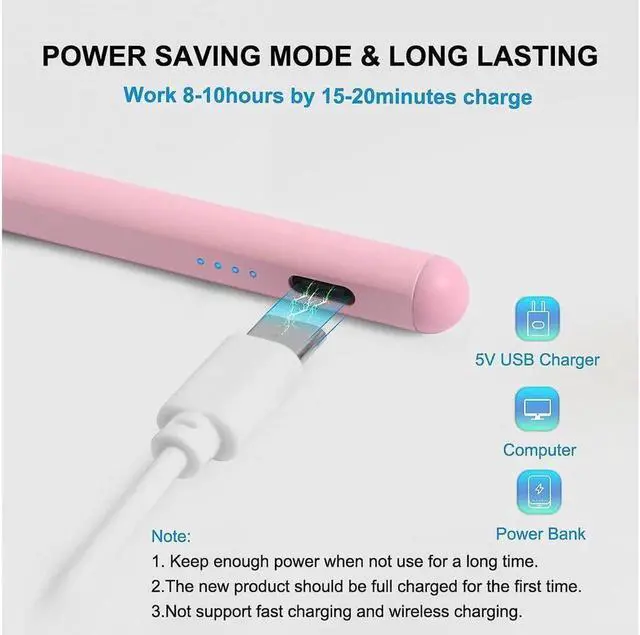 Alt view image 5 of 7 - WERLEO Stylus Pen for iPad 2018-2025, 15 Mins Fast Charge for Apple Pencil with Palm Rejection, Compatible with iPad 11/10/9/8/7/6, Pro M4/ Pro12.9" (6/5/4/3 )/ 11", Air M3/M2/5/4/3, Mini A17 Pro/6/5