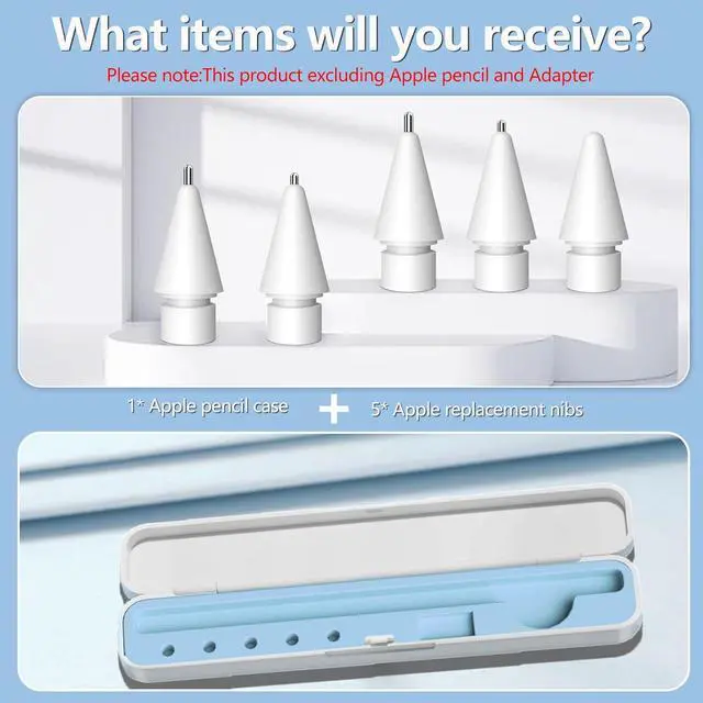 Alt view image 6 of 7 - WERLEO Storage Box Pencil Tips for Apple Pencil 1st Generation and Apple Pencil 2nd Generation,Pen Protective Carrying Case for Apple iPad Pencil - Holder Accessories Storage