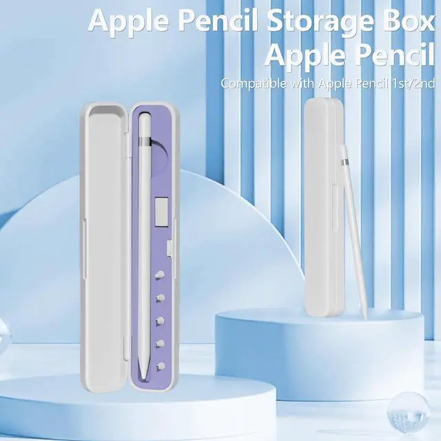 Alt view image 7 of 7 - WERLEO Storage Box Pencil Tips for Apple Pencil 1st Generation and Apple Pencil 2nd Generation,Pen Protective Carrying Case for Apple iPad Pencil - Holder Accessories Storage