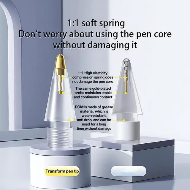 Alt view image 4 of 7 - WERLEO Replacement Pencil Tips for Apple Pencil Pro,Upgraded Pencil Tips Fit for Apple 2nd 1st Gen USB-C,Wear-Resistant & Precise Control Needle Pencil Tips with Case,IPad Pro Pencil Sets