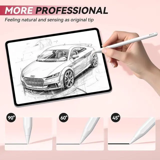 Alt view image 6 of 7 - WERLEO Replacement Pencil Tips for Apple Pencil Pro,Upgraded Pencil Tips Fit for Apple 2nd 1st Gen USB-C,Wear-Resistant & Precise Control Needle Pencil Tips with Case,IPad Pro Pencil Sets