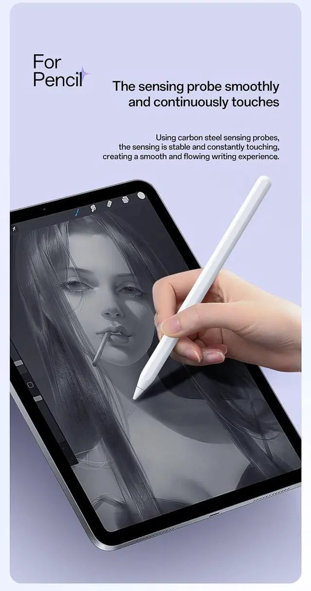 Alt view image 3 of 6 - WERLEO Replacement Pencil Tips for Apple Pencil Pro,Upgraded Pencil Tips fit for Apple 2nd 1st Gen USB-C,and Logitech Crayon Digital Pencil,Needle Pencil Tips with Case,IPad Pro Pencil Sets