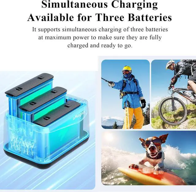 Alt view image 6 of 7 - WERLEO Battery Charger for Insta 360 X5 Accessories,Intelligent Two-Way Fast Charger Hub for Insta360 x5,Portable Charging Case with Type-C Cable (Battery Not Included)