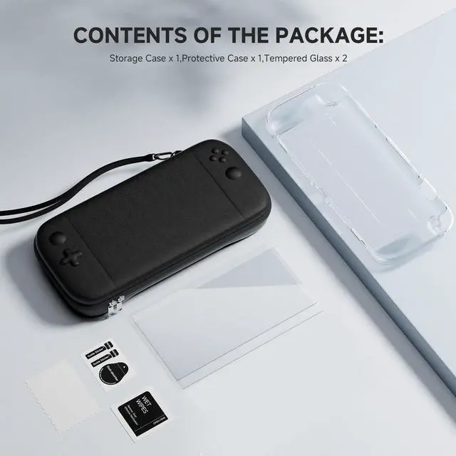 Alt view image 7 of 7 - WERLEO Accessories Bundle for Nintendo Switch 2, Switch 2 Carrying Case, Silicone Protective Cover, 2 Piece HD Screen Protector, Durable , Lightweight and Large Capacity, Accessories for Switch 2