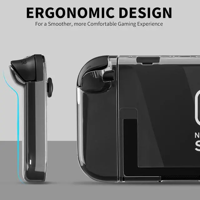 Alt view image 4 of 7 - WERLEO Clear Dockable Case for Nintendo Switch 2 2025, Protective PC Shell Case, Slim Design Transparent Controller Cover with Detachable joycon Compatible with New Nintendo Switch 2 7.9 Inch