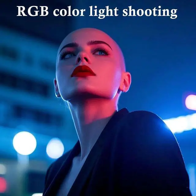 Alt view image 2 of 7 - WERLEO Ring Light for Phone, Phone Ring Light Stabilizer for Video Recording Smartphone Video Rig for Tiktok Vlogging, RGB Video Light for Photography Filmmaking Video Maker