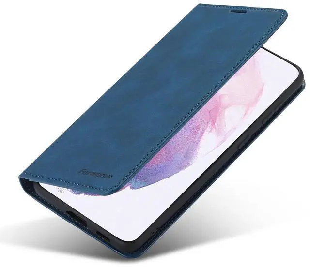Alt view image 3 of 7 - WERLEO Case for Samsung Galaxy S25 Plus 6.7 inch Premium PU Leather Phone Cover with Card Holder Stand, Shockproof Flip Wallet Cover Blue