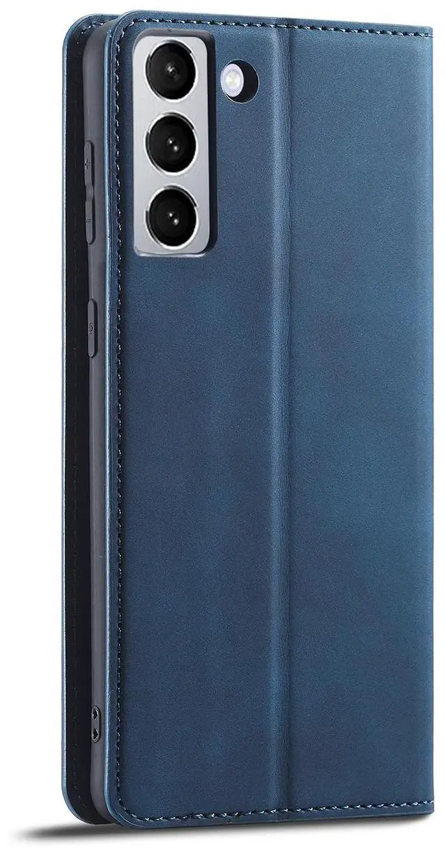 Alt view image 5 of 7 - WERLEO Case for Samsung Galaxy S25 5G 6.2 inch Premium PU Leather Phone Cover with Card Holder Stand, Shockproof Flip Wallet Cover Blue