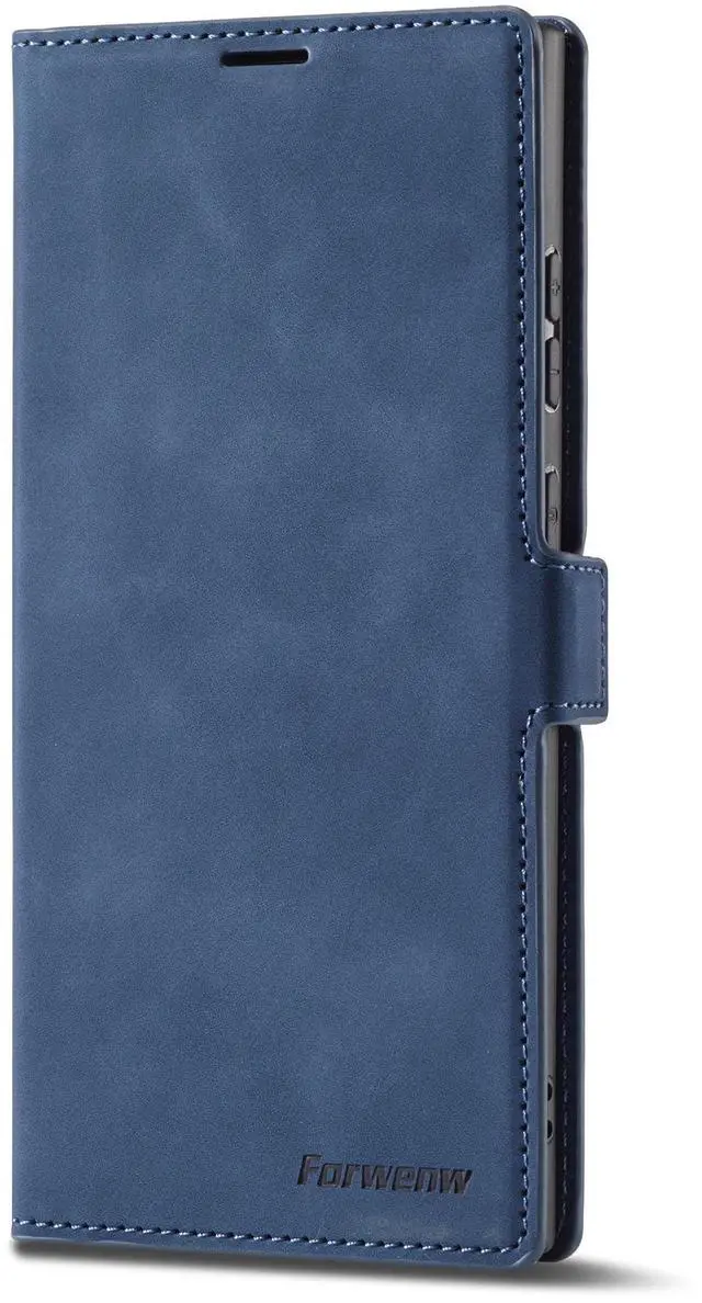 Alt view image 4 of 7 - WERLEO Case for Samsung Galaxy S25 Ultra 5G 6.9 inch Premium PU Leather Phone Cover with Card Holder Stand, Shockproof Flip Wallet Cover Blue