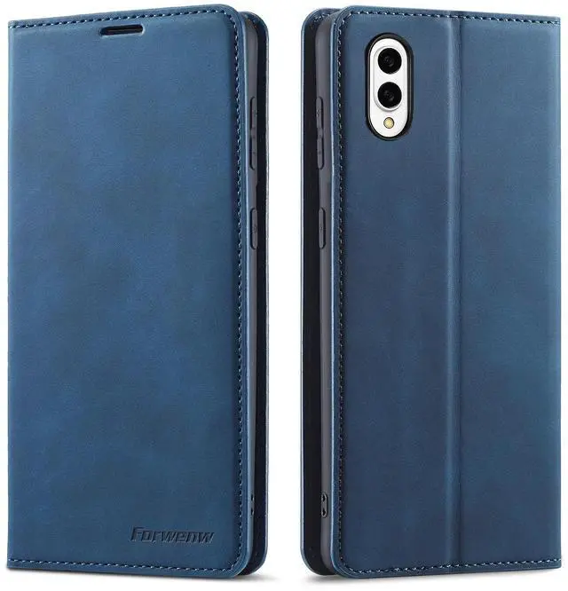 Main image of WERLEO Case for Samsung Galaxy S25 Edge 5G 6.7 inch Premium PU Leather Phone Cover with Card Holder Stand, Shockproof Flip Wallet Cover Blue