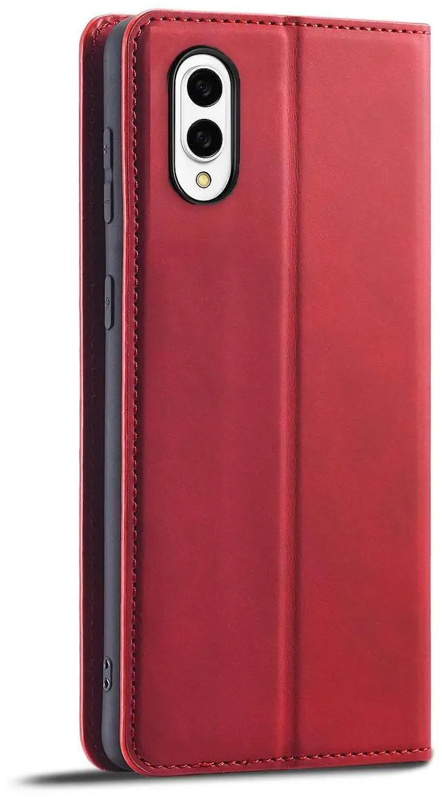 Alt view image 4 of 7 - WERLEO Case for Samsung Galaxy S25 Edge 5G 6.7 inch Premium PU Leather Phone Cover with Card Holder Stand, Shockproof Flip Wallet Cover Red