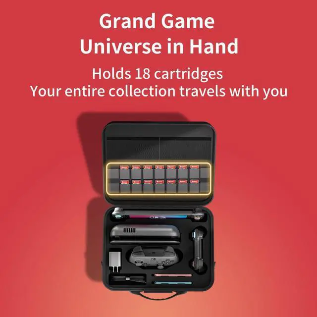 Alt view image 2 of 7 - WERLEO Switch 2 Carry Case Compatible with Nintendo Switch 2,with Games Cartridges Waterproof and Dustproof Travel Case for Switch 2 Accessories,with Handles and Shoulder Straps