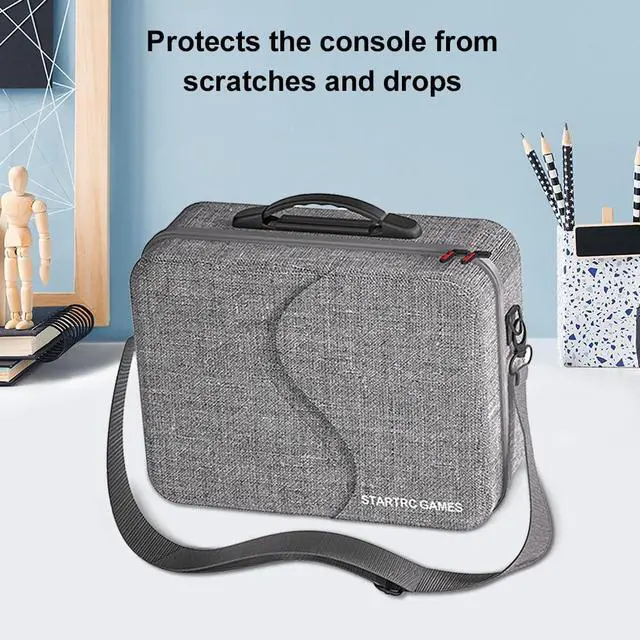 Alt view image 3 of 7 - WERLEO Switch 2 Carry Case Compatible with Nintendo Switch 2,with Games Cartridges Waterproof and Dustproof Travel Case for Switch 2 Accessories,with Handles and Shoulder Straps Gray