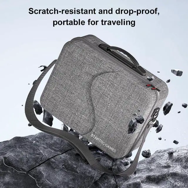 Alt view image 2 of 7 - WERLEO Switch 2 Carry Case Compatible with Nintendo Switch 2,with Games Cartridges Waterproof and Dustproof Travel Case for Switch 2 Accessories,with Handles and Shoulder Straps Gray