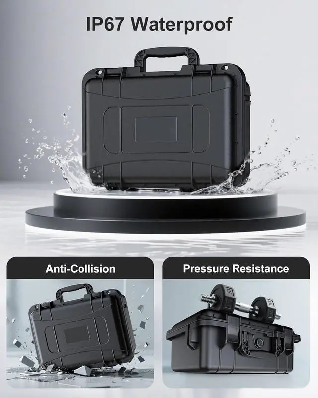 Alt view image 4 of 7 - WERLEO Hard Carrying Case for Nintendo Switch 2, Professional Deluxe IP67 Waterproof, Soft Lining Hard Travel Case for Nintendo Switch 2 Console Pro Controller & Accessories
