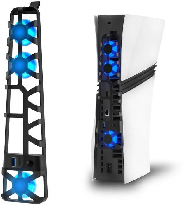 Main image of WERLEO PS5 Pro Fan with USB Port & Blue LED Lights, Triple High-Speed Fans for Efficient Cooling, Quiet Operation, Adjustable Speed, Premium PS5 Pro Cooling Fan & Must-Have PS5 Pro Accessories