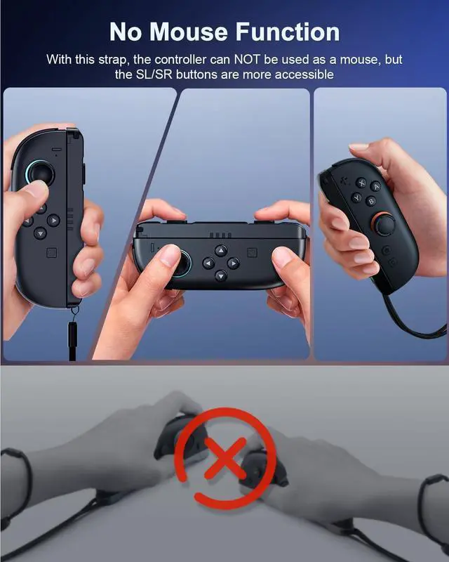 Alt view image 6 of 7 - WERLEO Wrist Strap for Switch 2 2025 Joycon, Controller Hand Grip Accessories Easy to Install Adjustable Tightness Stable Connection, Gamepad Handle Lock Wrist Strap Lanyard
