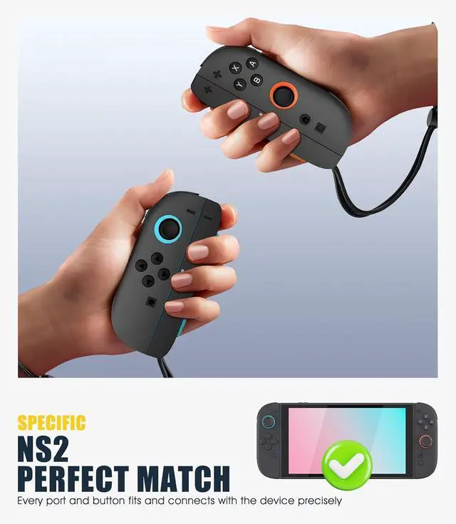 Alt view image 2 of 7 - WERLEO Wrist Strap for Switch 2 2025 Joycon, Controller Hand Grip Accessories Easy to Install Adjustable Tightness Stable Connection, Gamepad Handle Lock Wrist Strap Lanyard