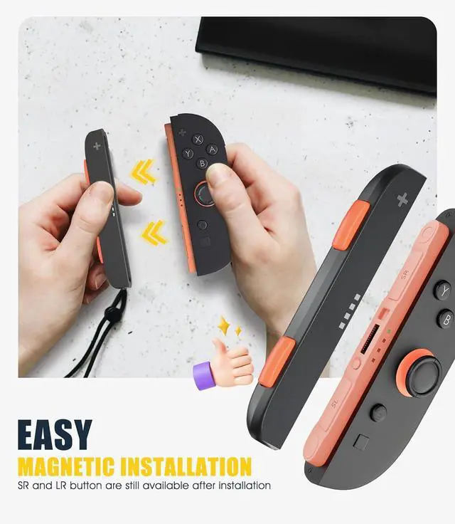 Alt view image 3 of 7 - WERLEO Wrist Strap for Switch 2 2025 Joycon, Controller Hand Grip Accessories Easy to Install Adjustable Tightness Stable Connection, Gamepad Handle Lock Wrist Strap Lanyard