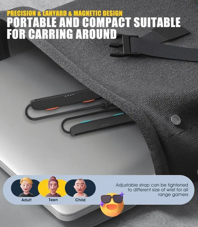 Alt view image 4 of 7 - WERLEO Wrist Strap for Switch 2 2025 Joycon, Controller Hand Grip Accessories Easy to Install Adjustable Tightness Stable Connection, Gamepad Handle Lock Wrist Strap Lanyard
