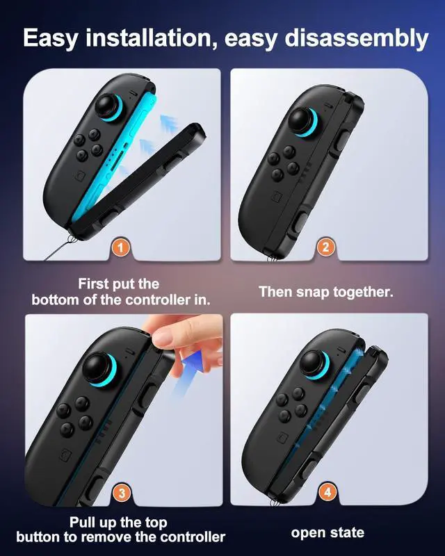 Alt view image 5 of 7 - WERLEO Wrist Straps for Nintendo Switch 2 (2025), Wrist Lanyard for Switch Joy-Con 2, Replacement Parts Accessories for Joy-con Controller [2 Pack]