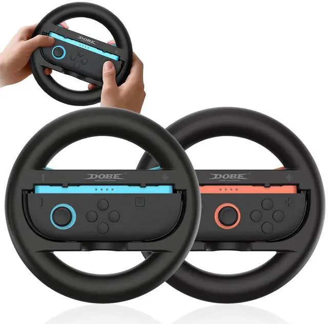 Main image of WERLEO Switch 2 JoyCon Steering Wheel Compatible with NS2 Joycon Controller, Racing Wheels for Switch 2 Mario Kart 8 Deluxe, Universal NS2 Wheel Accessories