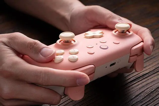 Alt view image 7 of 7 - WERLEO 8Bitdo Ultimate 2C Wireless Controller for Windows PC and Android, Gamepad with 1000Hz Polling Rate, Remappable L4/R4 Bumpers, Rumble Vibration and Turbo Function Pink