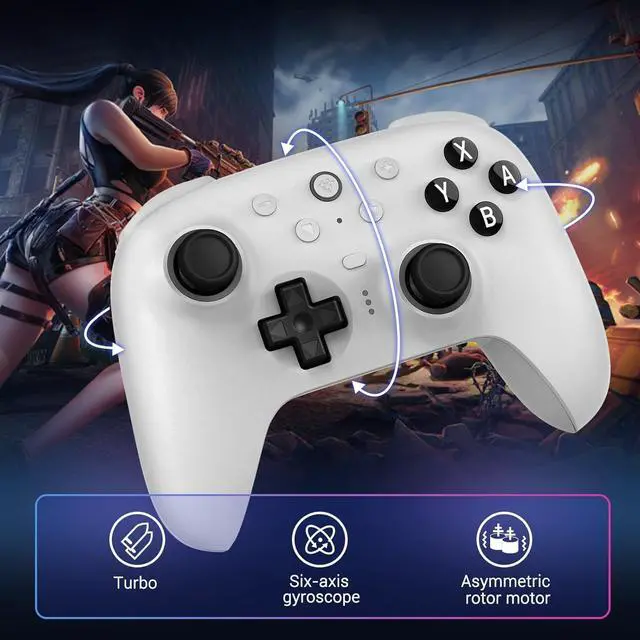 Alt view image 4 of 7 - WERLEO 8BitDo Ultimate 2 Bluetooth Controller for Switch, Switch 2, PC&Windows,Switch Pro Controller with TMR Joysticks,Tactile/Hall Triggers,Programmable L4/R4 Bumpers,2 Back Paddle Buttons,RGB Ring