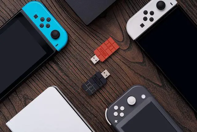 Alt view image 4 of 7 - WERLEO 8Bitdo Wireless USB Adapter 2 for Switch/Switch2, Windows, Mac & Raspberry Pi, Compatible with Xbox Series X/S, Xbox One, Switch Pro, PS5 Controller and More with OTG Adapter Black