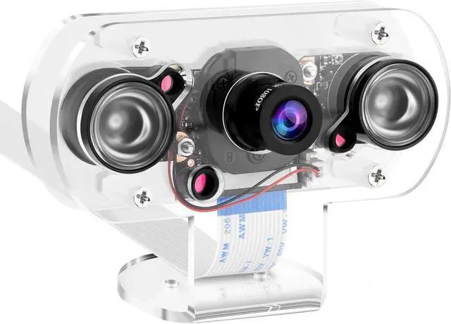 Alt view image 2 of 7 - WERLEO Raspberry Pi 4B Camera IR Camera Module 75 Degree 5MP OV5647 Webcam Automatically Switching Between Day and Night Vision with Holder and Cable for Raspberry Pi 5 4B 3B+ Zero and Zero W