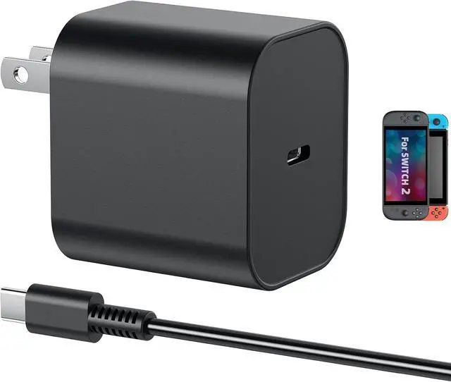 Main image of WERLEO 60W Fast Charger for Nintendo Switch 2 AC Adapter with 4.9FT Detachable Charging Cable, Support 4K TV Dock Mode, PD 3.0 Power Supply 20V/3A Gamecube Games[Official Switch 2 Charger Replacement]