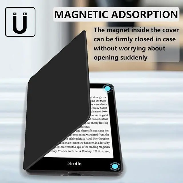 Alt view image 4 of 7 - WERLEO Case for All-New 7" Kindle Paperwhite 12th Generation 2024 Released, Fits Kindle Colorsoft Paperwhite Signature Edition, Premium Lightweight PU Leather Cover with Auto Wake/Sleep