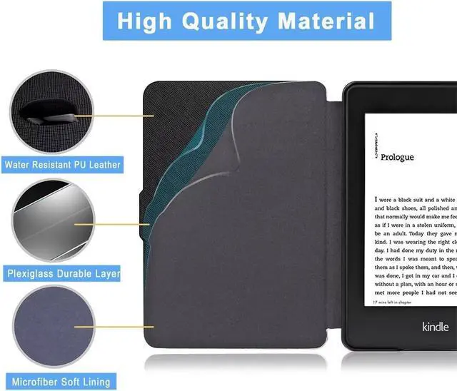Alt view image 4 of 7 - WERLEO Case for 7" Kindle Paperwhite (12th Generation, 2024 Release) & Kindle Colorsoft Signature Edition, Slim Lightweight PU Leather Protective Cover with Auto Wake/Sleep