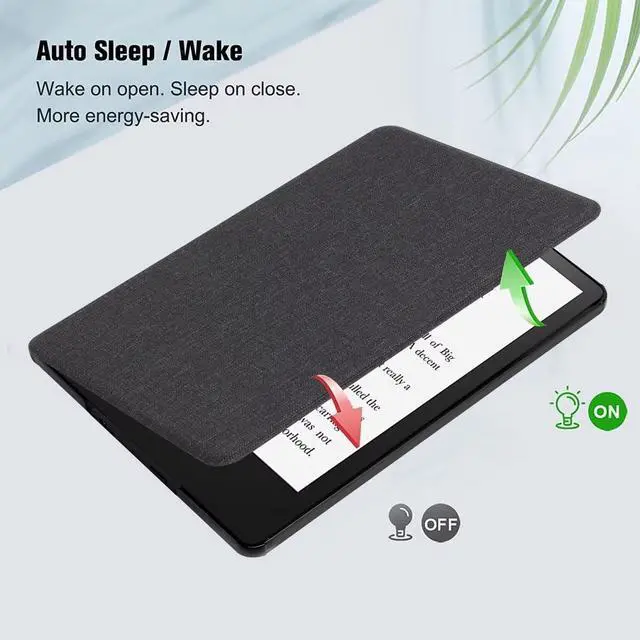 Alt view image 3 of 7 - WERLEO Compatible with 6" New Kindle 11th Generation Case 2024/2022 Release, Lightweight PU Leather Hard Plastic Cover with Smart Auto Wake/Sleep for Amazon Kindle 11th Generation 2024/2022