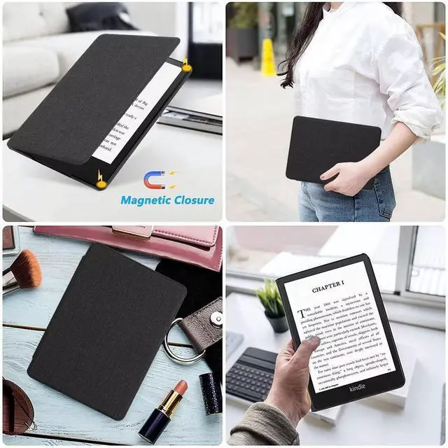 Alt view image 6 of 7 - WERLEO Compatible with 6" New Kindle 11th Generation Case 2024/2022 Release, Lightweight PU Leather Hard Plastic Cover with Smart Auto Wake/Sleep for Amazon Kindle 11th Generation 2024/2022