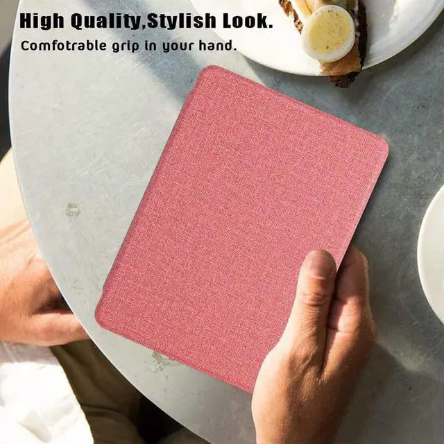 Alt view image 4 of 7 - WERLEO Compatible with 6" New Kindle 11th Generation Case 2024/2022 Release, Lightweight PU Leather Hard Plastic Cover with Smart Auto Wake/Sleep for Amazon Kindle 11th Generation 2024/2022 Pink