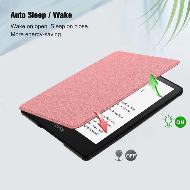 Alt view image 4 of 7 - WERLEO Case Compatible with 6.8" Kindle Paperwhite (11th Generation-2021) & Kindle Paperwhite Signature Edition, Light Shell Cover with Smart Auto Wake/Sleep for Kindle Paperwhite 2021 Pink