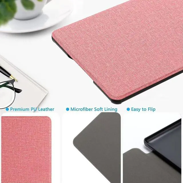 Alt view image 6 of 7 - WERLEO Case Compatible with 6.8" Kindle Paperwhite (11th Generation-2021) & Kindle Paperwhite Signature Edition, Light Shell Cover with Smart Auto Wake/Sleep for Kindle Paperwhite 2021 Pink