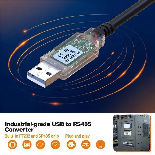 Alt view image 2 of 7 - WERLEO USB to RS485-WE Serial Cable, RS485-WE-1800-BT UART Serial Converter Cable,USB-RS485-WE Wire End,6 Way,1.8m/6ft