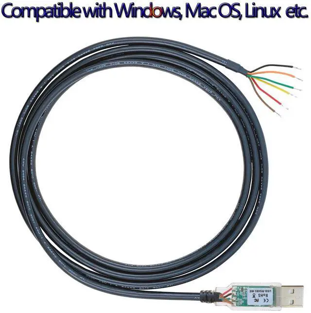 Alt view image 3 of 7 - WERLEO USB to RS485-WE Serial Cable, RS485-WE-1800-BT UART Serial Converter Cable,USB-RS485-WE Wire End,6 Way,1.8m/6ft