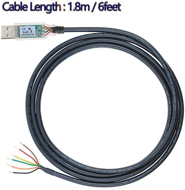 Alt view image 6 of 7 - WERLEO USB to RS485-WE Serial Cable, RS485-WE-1800-BT UART Serial Converter Cable,USB-RS485-WE Wire End,6 Way,1.8m/6ft
