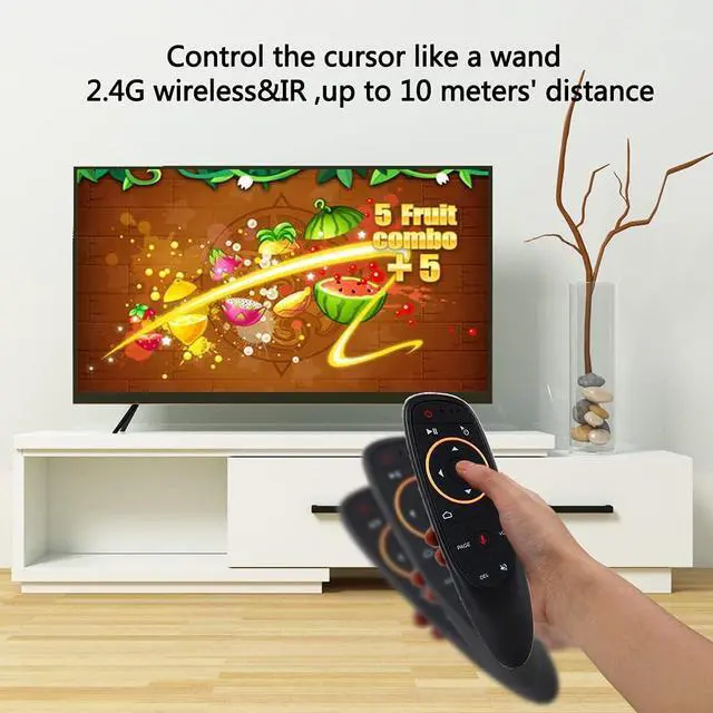 Alt view image 2 of 7 - WERLEO Air Mouse Remote Control, 2.4 GHz Wireless Voice Remote Control with IR Learning, Wireless Connection via USB Receiver Air Mouse for PC Android TV Box Laptop Projector Windows Android Mac OS
