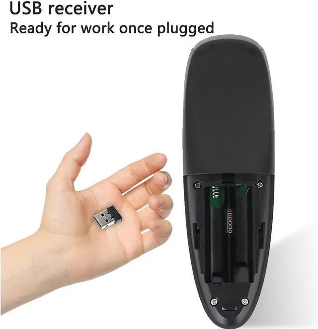 Alt view image 6 of 7 - WERLEO Air Mouse Remote Control, 2.4 GHz Wireless Voice Remote Control with IR Learning, Wireless Connection via USB Receiver Air Mouse for PC Android TV Box Laptop Projector Windows Android Mac OS