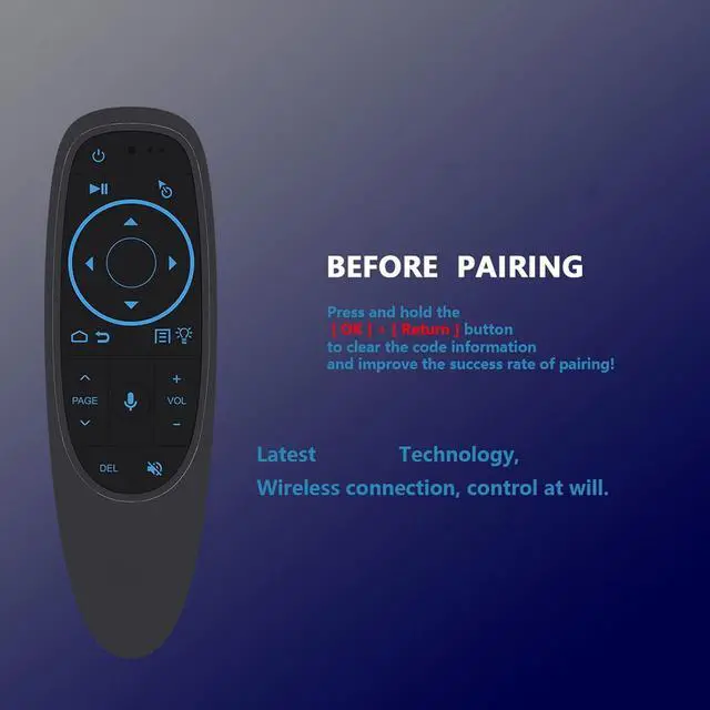Alt view image 7 of 7 - WERLEO G10s Pro Voice Remote Control, 2.4G Bluetooth Replacement Voice Remote Control with Multi Function Panel and USB Receiver Compatible with Android System
