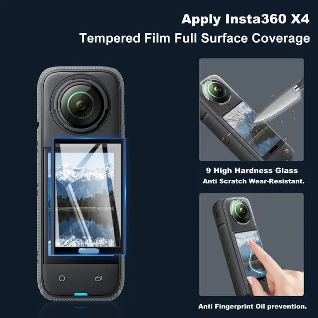 Alt view image 3 of 6 - BONAEVER Camera Accessory Kit for Insta 360 X4 - Lens Guards, Silicone Case, Camera Case