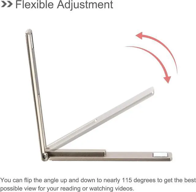 Alt view image 3 of 7 - WERLEO Cell Phone Kickstand, Horizontal & Vertical Desk Stand, Magnetic Foldable Phone Stand for Most Phones, Phone Cases, Tablets, Silver Tone