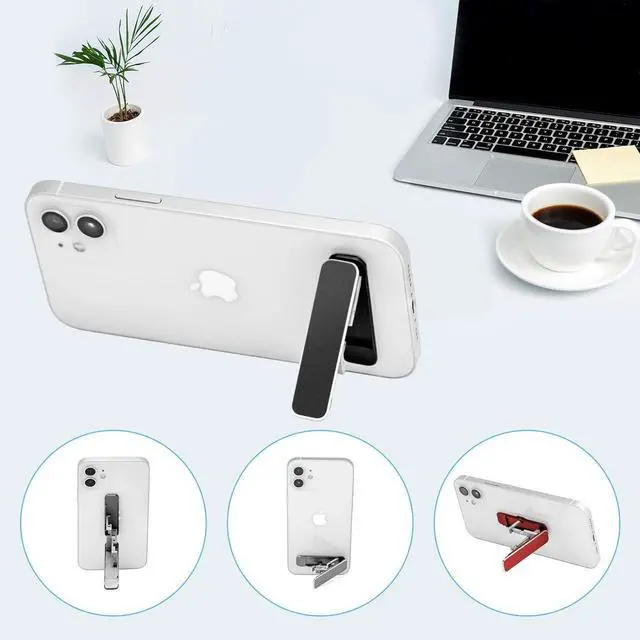 Alt view image 4 of 7 - WERLEO Phone Kickstand,Multi-Angle Aluminum Cell Phone Kickstand Attachment(Adjustable Angle)(Vertical and Horizontal Stand)