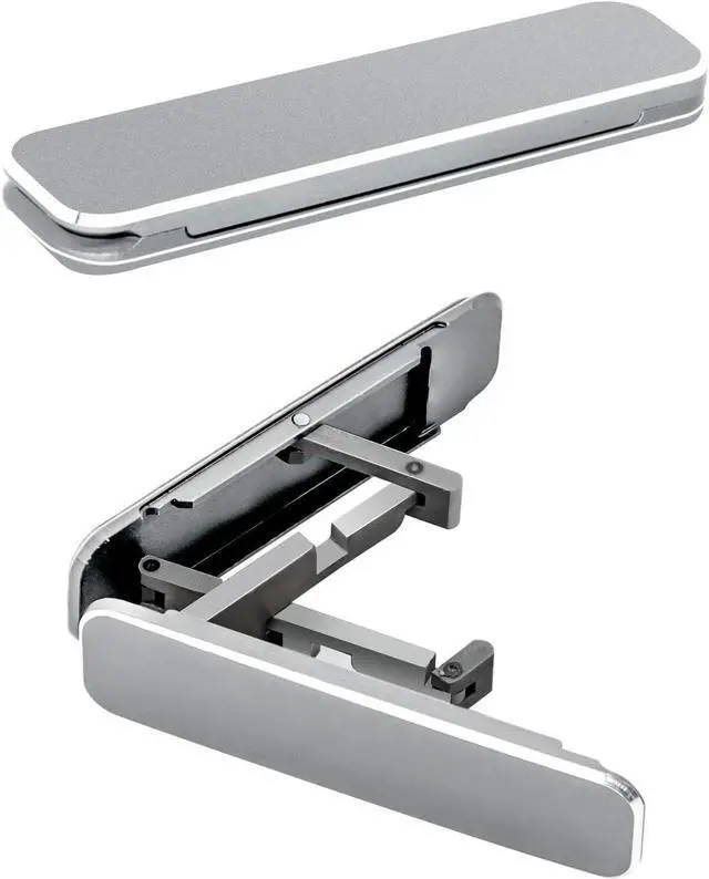 Main image of WERLEO Phone Kickstand,Multi-Angle Aluminum Cell Phone Kickstand Attachment(Adjustable Angle)(Vertical and Horizontal Stand) Silver