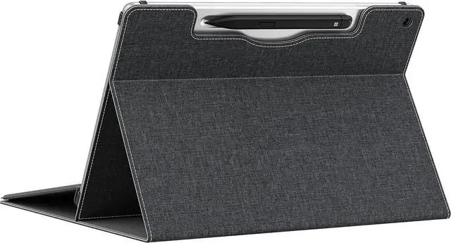 Alt view image 3 of 7 - WERLEO Laptop Case for Microsoft Surface Pro 1st Edition 12-inch, PU Leather Tablet Protective Cover with Multi-Angle Built-in Kickstand & Pen Holder